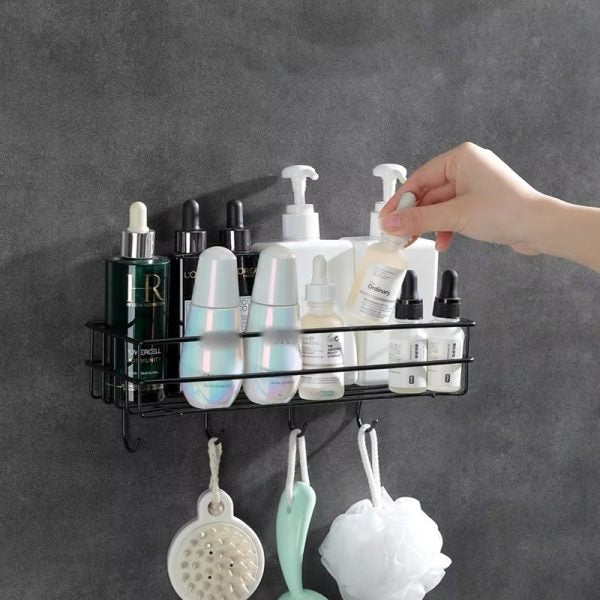 2-in-1 Wall-Mounted Bathroom Rack | Space-Saving Storage in Style