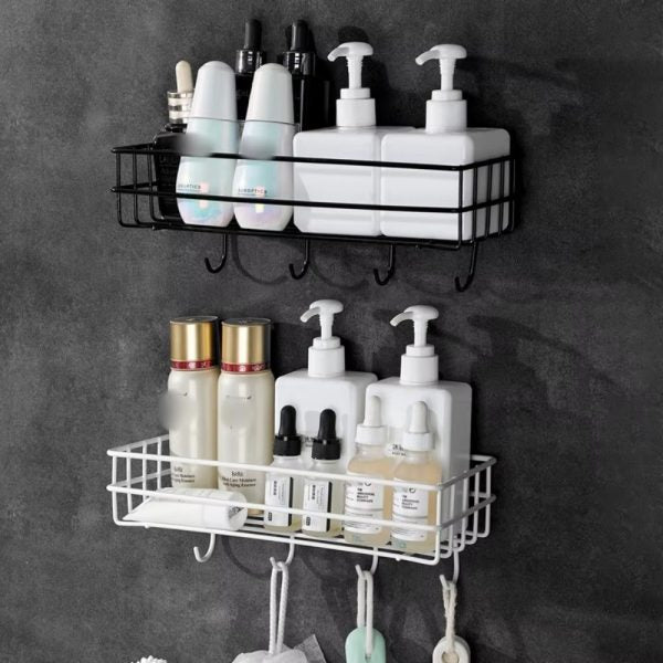 2-in-1 Wall-Mounted Bathroom Rack | Space-Saving Storage in Style