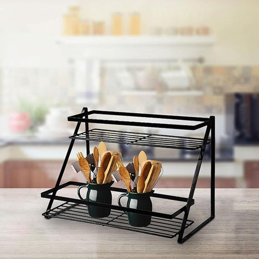 2-Tier Spice Rack | Multi-Purpose Organizer for a Clutter-Free Kitchen!