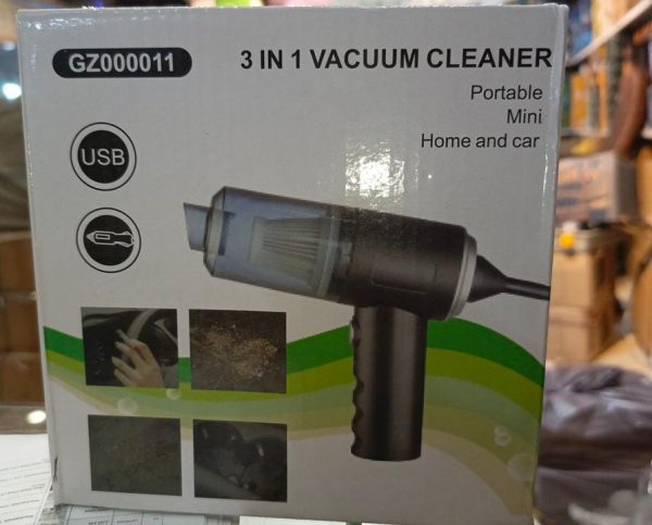 3-in-1 Portable Vacuum | Wireless Handheld Cleaner, Duster & Air Pump for Home & Car!