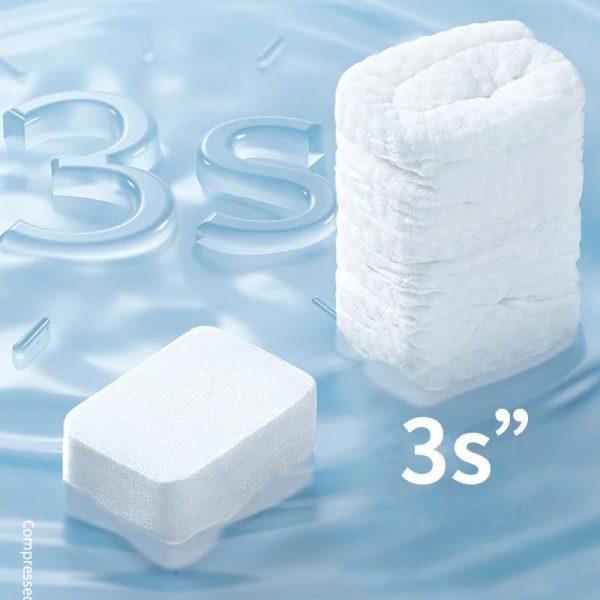 7 Pcs Portable Compressed Towel Tablets | Convenient, Disposable, and Ready Anytime!