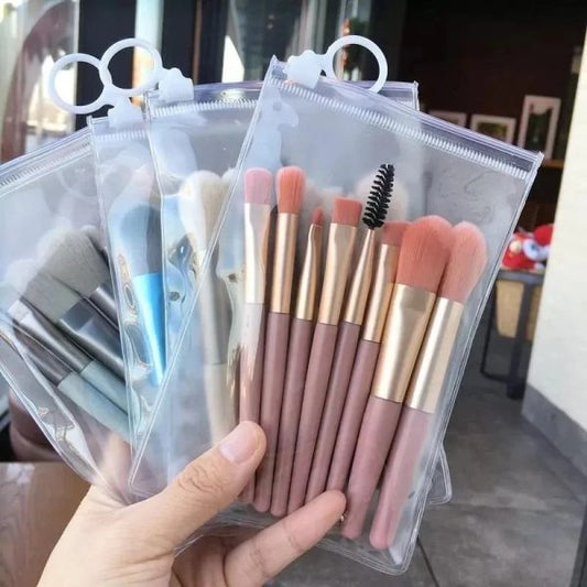 8-Piece Portable Makeup Brush Set | Soft, Travel-Friendly Brushes in Random Colors!