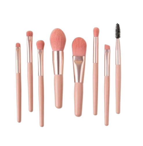 8-Piece Portable Makeup Brush Set | Soft, Travel-Friendly Brushes in Random Colors!