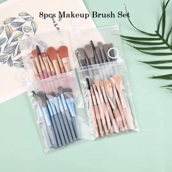 8-Piece Portable Makeup Brush Set | Soft, Travel-Friendly Brushes in Random Colors!