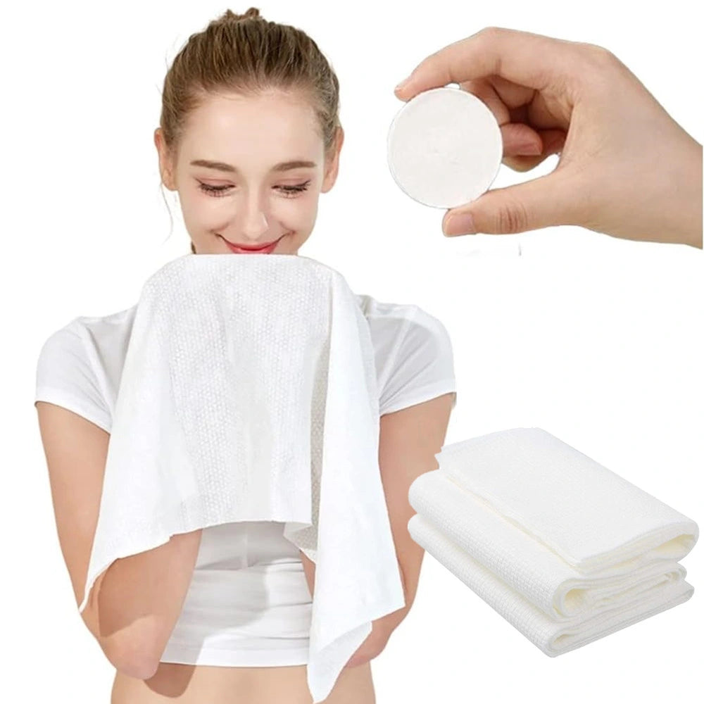 7 Pcs Portable Compressed Towel Tablets | Convenient, Disposable, and Ready Anytime!