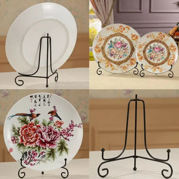 Large Iron Easel Stand | Perfect Display for Plates, Frames, and Decorative Ornaments!