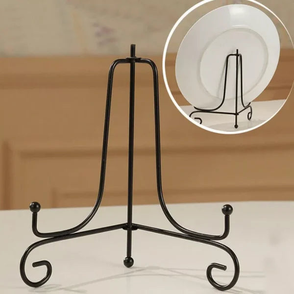 Large Iron Easel Stand | Perfect Display for Plates, Frames, and Decorative Ornaments!