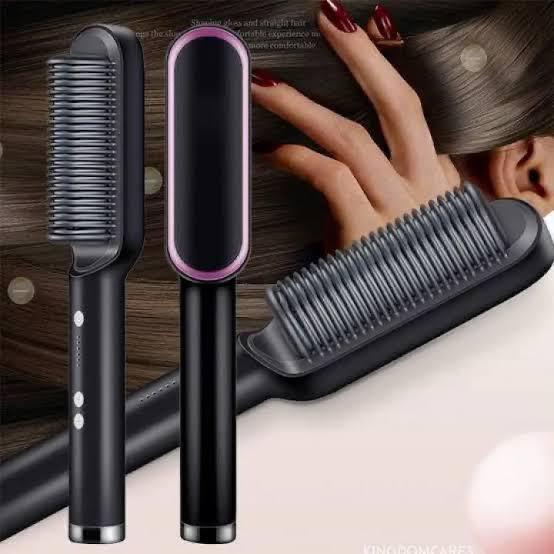 2-in-1 Hair Straightening & Curling Comb | Salon-Quality Styling Without Damage!