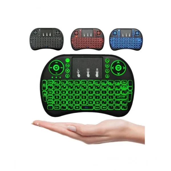 Mini Wireless Touchpad | RF 500, 3-Color Backlit Keyboard & Mouse Combo!