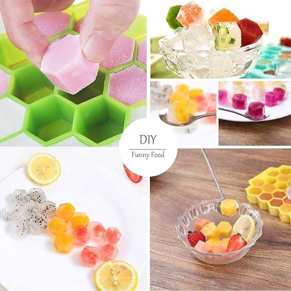 Silicone Ice Tray with Lid – Effortless Push Pop Mini Ice Cubes in Fun Colors!