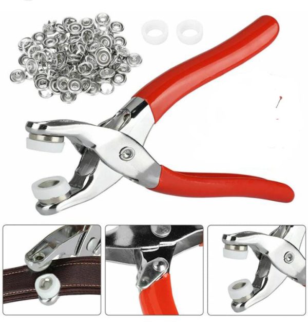 Tich Button Machine & Plier Set | Durable Metal Body with 50 Buttons Included!