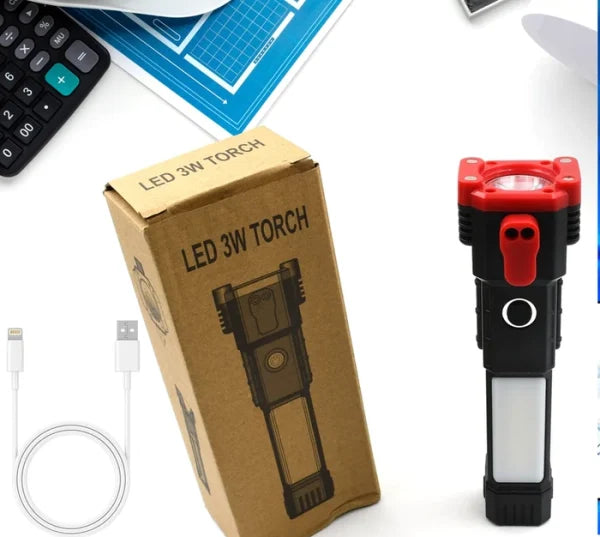 Rechargeable LED Flashlight | High-Power, Multifunctional Light for Any Situation!