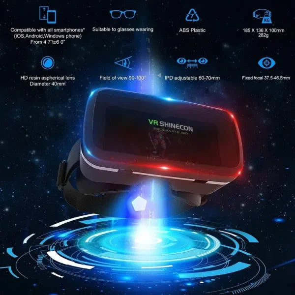 VR Box – 3D Virtual Reality Headset with Remote | Immersive Experience in Black!